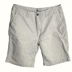 Old Navy Mens Sz 36 Khaki Chino Shorts Stone Tan Casual Summer Twill